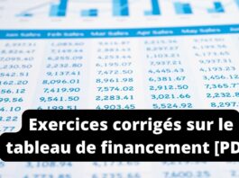 Exercices corrigés sur le tableau de financement [PDF]