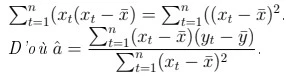 formule modèle linéaire